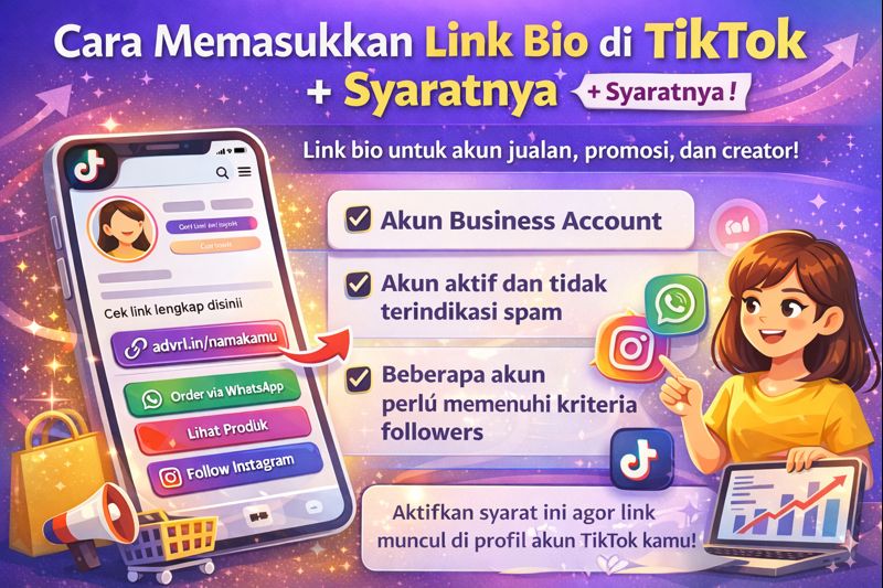 Cara Memasukkan Link di Bio TikTok (Beserta Syarat Agar Link Muncul di Akun Kamu)