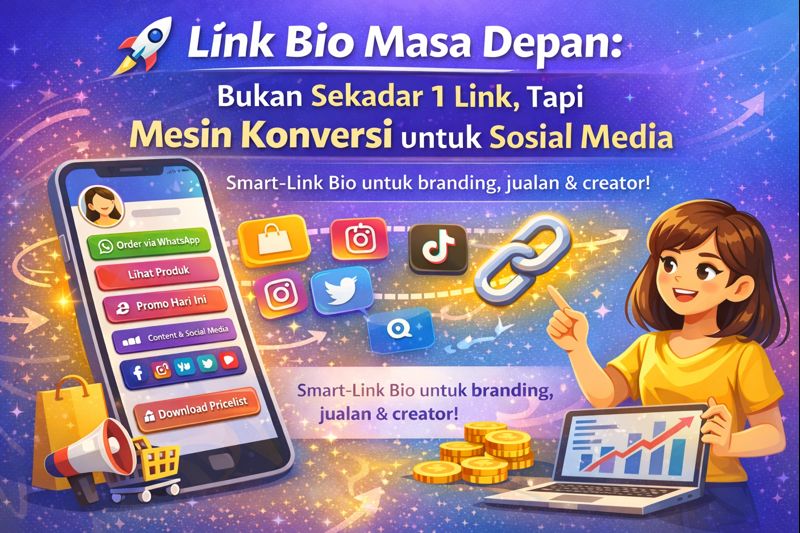 Link Bio Masa Depan: Bukan Sekadar 1 Link, Tapi Mesin Konversi untuk Sosial Media